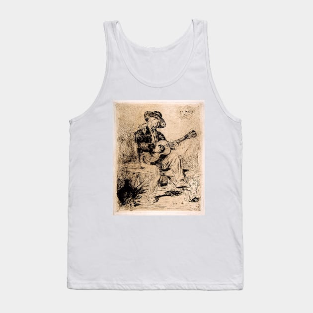 Spanish Singer (Le Guitarrero) by Édouard Manet Tank Top by rocketshipretro